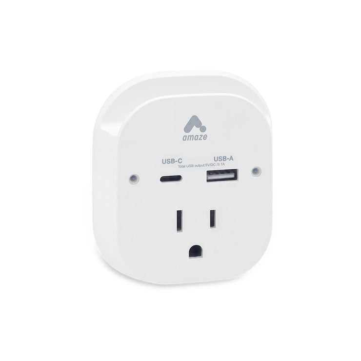 Amaze Dual Port USB Wall Charger with Phone Holder