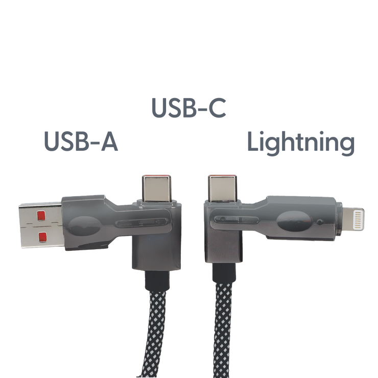 4-in-1 Magnetic Coiled Cable