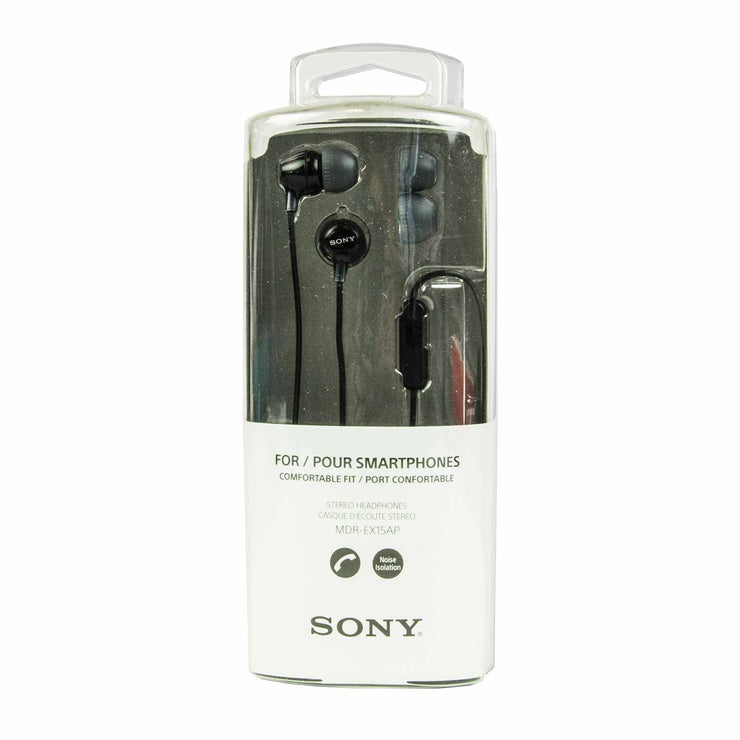 Sony In-Ear Headphones With Microphone - Black, Blue, Violet