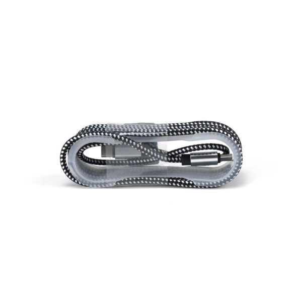 5FT 2 Tone Black/White Knitted Charging Cable