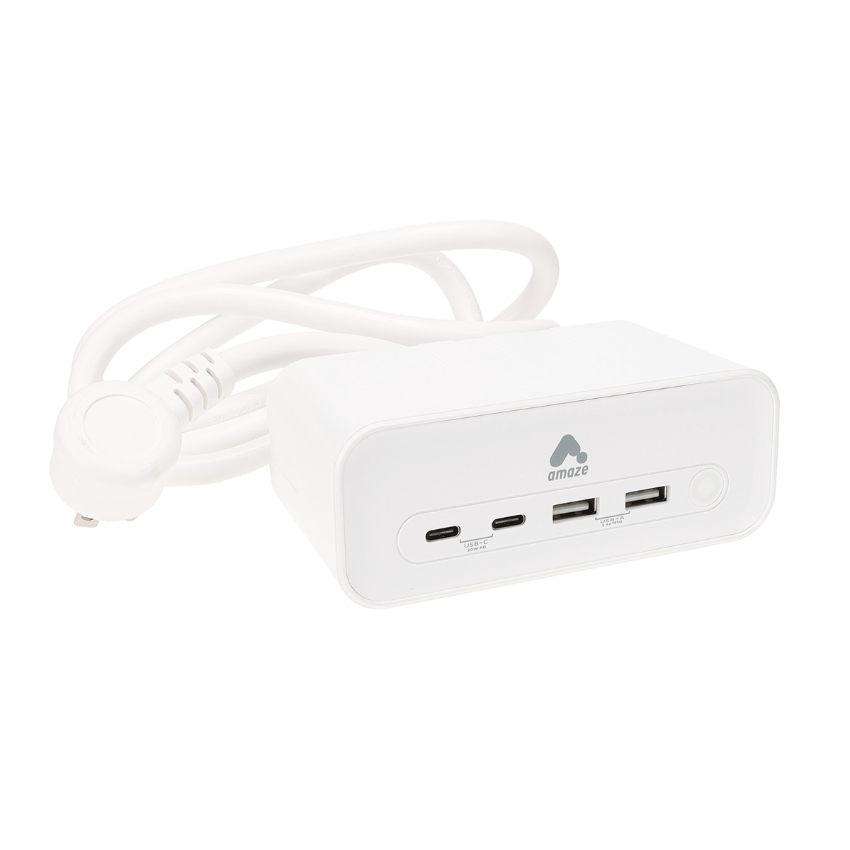 EXTCORD1_AMAZE_Power-Adapter_Product_Angled_small_e8a8682b-eedc-493a-a57b-6ba1ea4e1c0f_1800x1800 Amaze Multi-port Power Adapter - Image 1
