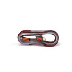 5FT 2 Tone Black/Red Knitted Charging Cable - Image 2