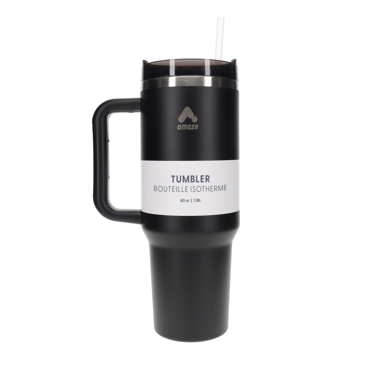 WBSLBK_01_copy_1800x1800 Amaze Tumbler with Reusable Straw (1L) - Black, White, Blue, Pink - Image 1