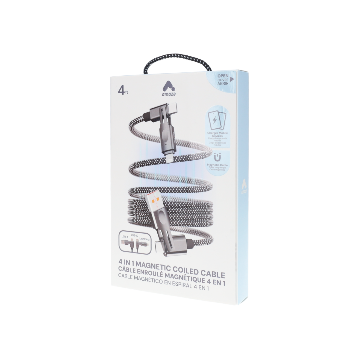 Amaze 4 in 1 Magnetic Coiled Cable - Image 3