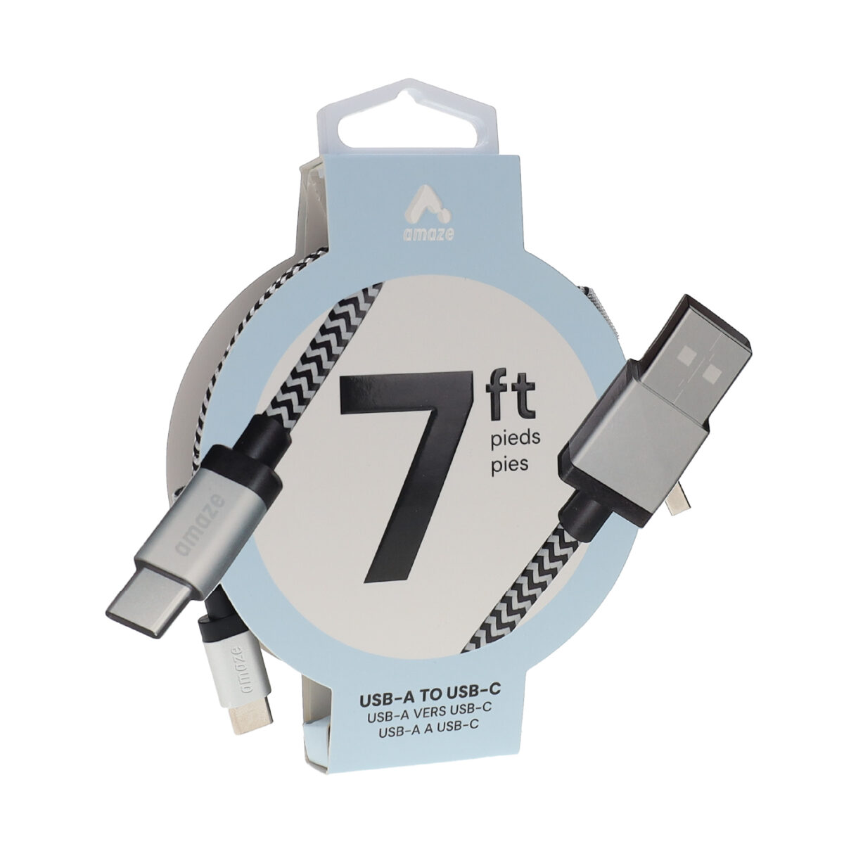 AMAZE 7FT USB-A TO USB-C Premium Braided Cable - Image 3