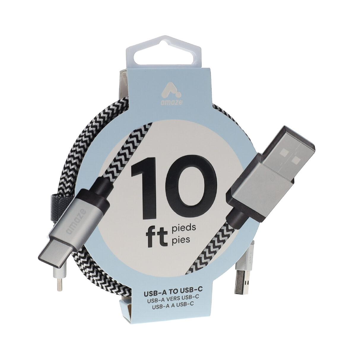 AMAZE 10FT USB-A TO USB-C Premium Braided Cable - Image 3