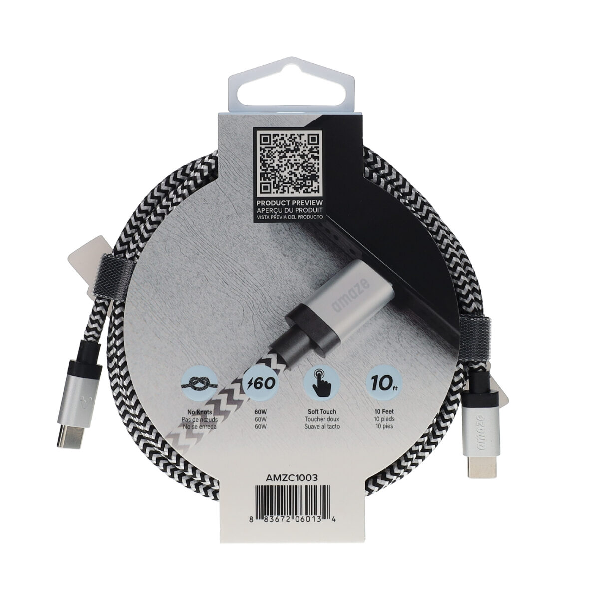 AMAZE 10FT USB-C TO USB-C Premium Braided Cable - Image 4