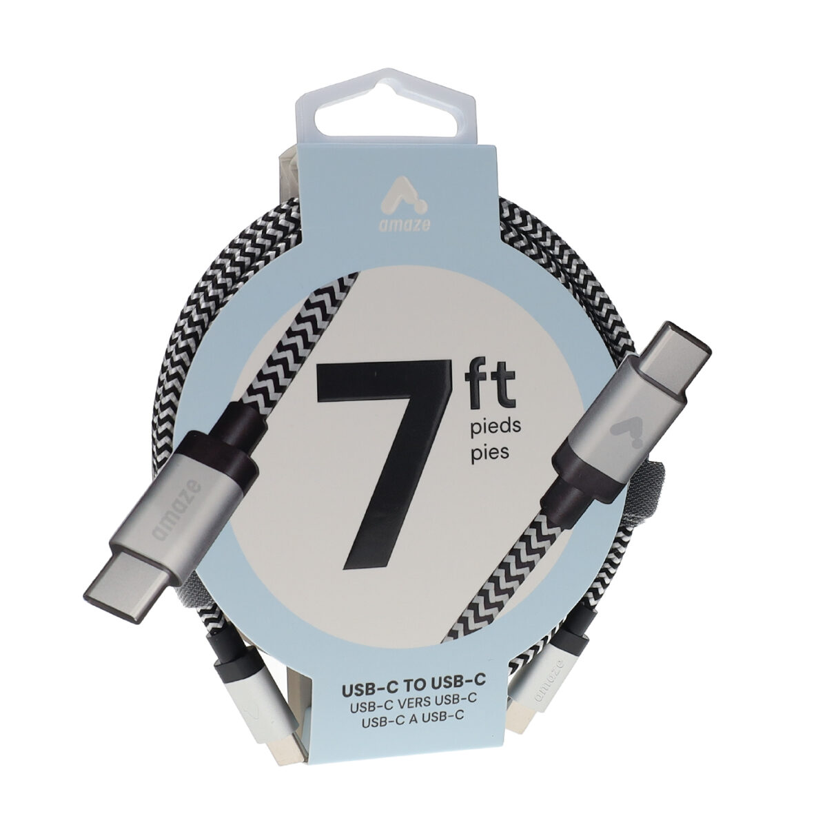 AMAZE 7FT USB-C TO USB-C Premium Braided Cable - Image 3