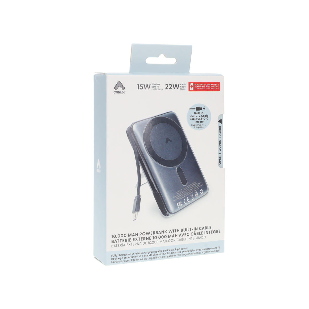 10,000 mAh Powerbank with Built-In Cable - Image 4