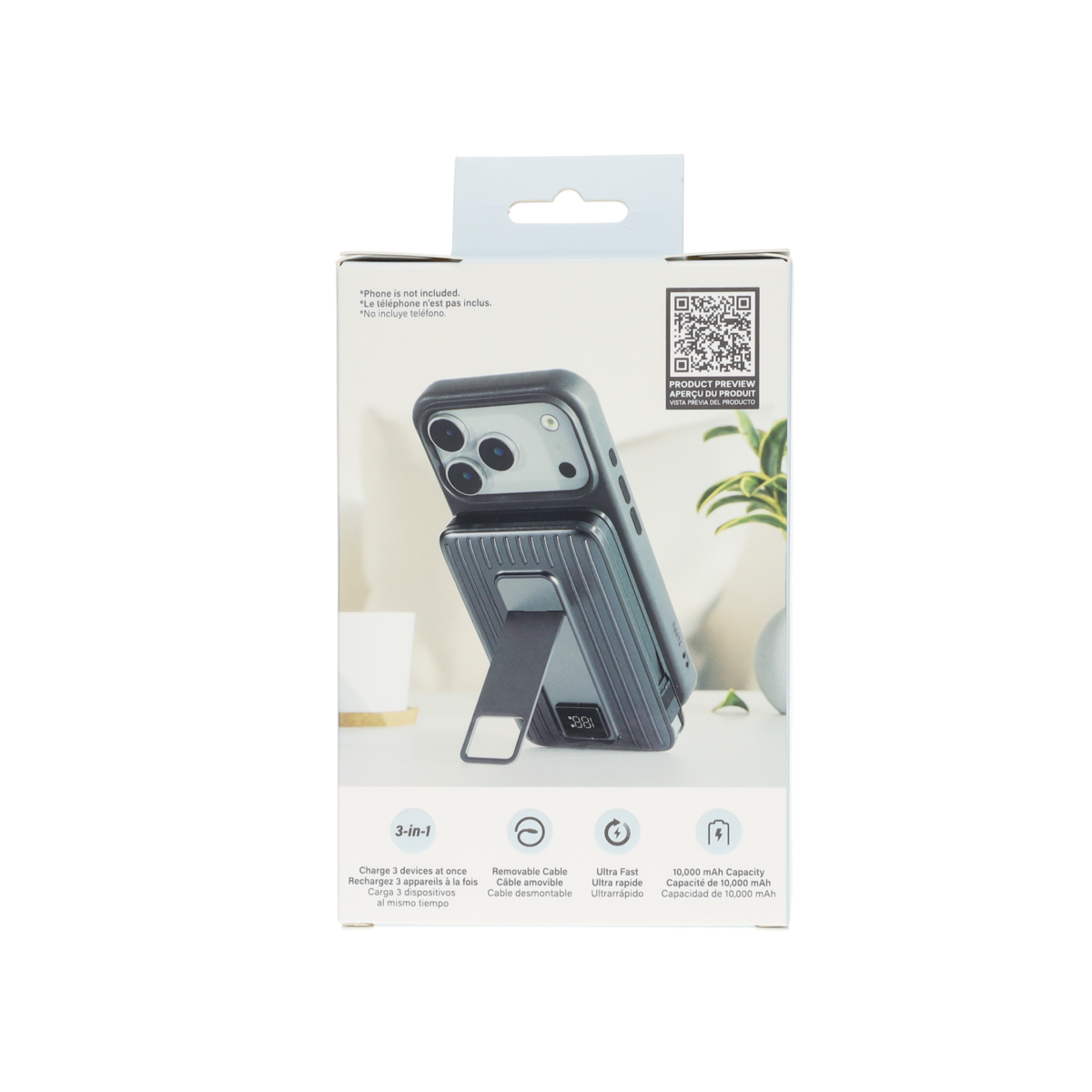 10,000 mAh Powerbank with Built-In Cable - Image 6