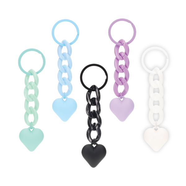 Frosted Love Pendant Keychain
