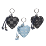 Denim Heart Keychain