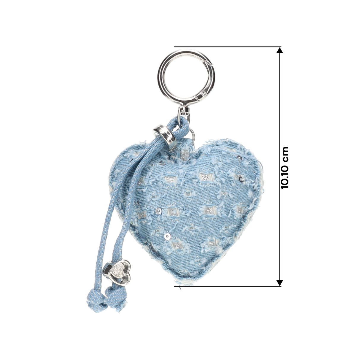 Denim Heart Keychain - Image 3